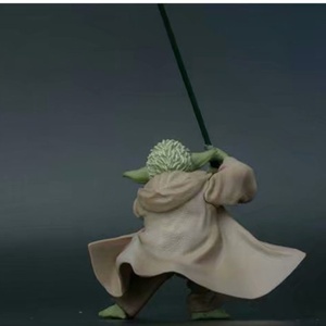 Làm bằng tay <span class=keywords><strong>Jedi</strong></span> Master yoda hành động hình đồ chơi với thanh kiếm điều kiện mới PVC mô hình đông lạnh nhân vật phong cảnh búp bê - Product Image 3