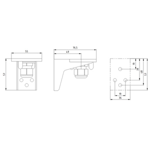 Black Plastic <b>Push</b> <b>Button</b> <b>Switch</b> Panel Mount Operating Lever Industrial Control Equipment 8WD4408-0CC - Product Image 2