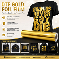 Film en rouleau Qinyu DTF pour estampage à chaud, film PET doré à haute température pour transfert thermique, idéal pour l'impression numérique sur vêtements