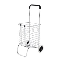 Vente en gros de chariots de supermarché en aluminium pliables et réutilisables de différentes tailles pour l'épicerie chariots pliables à usage familial