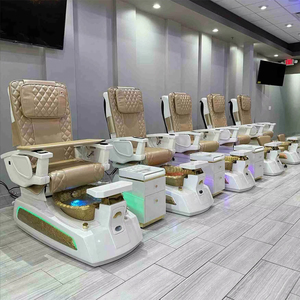Chaise de pédicure de salon spa Canboth Gold de luxe avec jet magnétique Lampe LED 7 couleurs Baignoire à remous Modèle CB-FP002 - Product Image 6