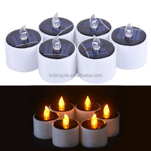 Petites bougies LED solaires à mèche en forme de balle, étanches, rechargeables, en plastique, pour festivals, mariages, maison - Product Image 3