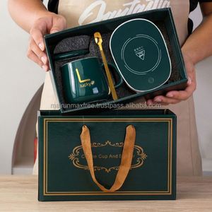Ensemble cadeau d'affaires promotionnel, tasse à café en céramique intelligente à contrôle de température 350 ml avec logo personnalisé - Product Image 4