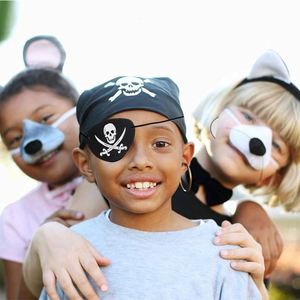 Masque de fête amusant en feutre pour Halloween, motif œil de dragon à un œil, style pirate des Caraïbes, pour bal masqué, vente en gros transfrontalière - Product Image 1