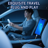 Chargeur de voiture super rapide 65W PD3.0 & 22.5W QC3.0 avec câble rétractable SCP pour Android 4-en-1