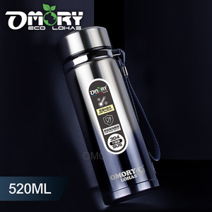 OMORY #304 Gradient Stainless Steel Insulated <b>Bottle</b> Double Wall Leakproof Straw <b>Bottle</b> - Product Image 2