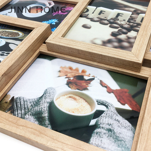 Jinn Home <strong>Large</strong> Wall Decoration Eco-Friendly 4 Color Wooden Photo <strong>Frame</strong> 6 PCS 10x15cm Poster Gallery <strong>Collage</strong> Art Customized Logo - Product Image 6