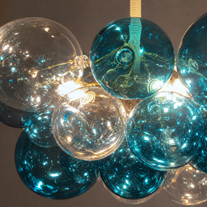 Lámpara Colgante de Cristal Transparente con Burbujas, Pantallas de Globo de Varios Tamaños, para Apartamento, Dormitorio, Restaurante, Luminaria - Product Image 6