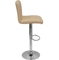 Tabourets de bar pivotants modernes et personnalisés en cuir PU épais et rembourré, hauteur réglable, avec structure métallique pour bar à domicile