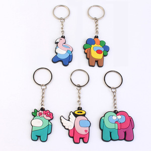 PVC soft plastic metal key chain ghost of tsushima keygen car key chain creative mobile phone pendant key ring custom
