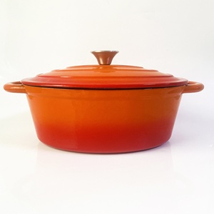 <span class=keywords><strong>Cocotte</strong></span> ovale couverte d'émail à haute brillance <span class=keywords><strong>Four</strong></span> hollandais en fonte 7L avec couvercle - Product Image 3