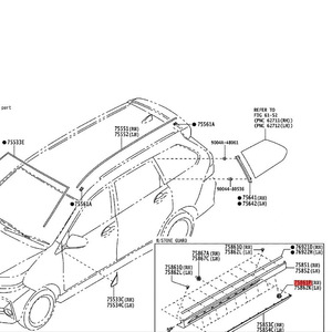 แผ่นกันรอยขอบประตูรถยนต์ ชิ้นส่วนยึดแบบรูกลม สำหรับ BYD Toyota Camry Corolla Vios 7692452021 อะไหล่พลาสติกทดแทน - Product Image 1