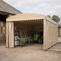 Tenda a baldacchino retrattile in PVC resistente, singola, impermeabile, mobile, per esterni, a spinta e trazione, quattro stagioni, 10x15M, per campo da basket