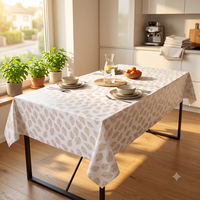 Nappe de table en PVC de luxe avec feuilles dorées, résistante aux taches, imperméable, pour mariage, fête, décoration de restaurant