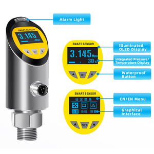 Volke áp lực đầu Dò áp suất không khí chuyển đổi điều khiển IP67 thép không gỉ khuếch tán silicon cơ khí khí nén cho không khí - Product Image 3