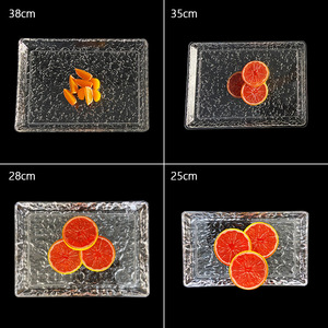 Plato para Frutas con Diseño de Ondas de Agua, Plástico, Tamaño Grande, Apto para Lavavajillas, Patrón Abstracto, para Uso en Restaurantes - Product Image 4