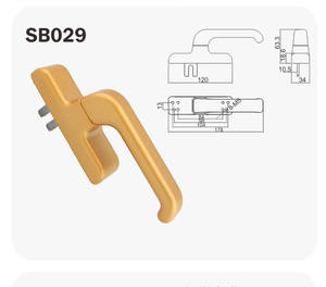 Sherma Side Hung Aluminium Casement Window <span class=keywords><strong>Cremone</strong></span> Handle Lock SB040 Series - Product Image 2