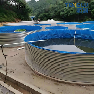 Bassin pliable en acier galvanisé pour l'aquaculture, l'élevage marin côtier et les applications d'écloserie de jeunes poissons - Product Image 2