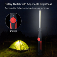 Lampes de travail portables COB Base magnétique Dimmable LED Ateliers routiers rechargeables Lampe de poche Réparation de voiture Lumière vive Utilisation de bureau à courant continu