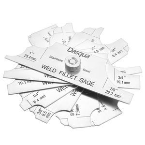 Dasqua उच्च परिशुद्धता 6 ब्लेड मीट्रिक वेल्डिंग पट्टिका गेज वेल्ड माप गेज - Product Image 1