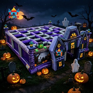 Laberinto Inflable <span class=keywords><strong>de</strong></span> Halloween para Niños, con Temática <span class=keywords><strong>de</strong></span> Frankenstein, Tamaño Personalizado, para Alquiler en Eventos Festivos - Product Image 2