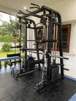 Équipement de musculation multifonction pour la maison : Machine Smith avec câble de traction, Cage de musculation robuste multifonction