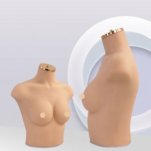 Accessoires pour vitrines de lingerie et soutiens-gorge et pour la photographie : Mannequin féminin en silicone souple et réaliste, demi-corps, poitrine 75B/C - Product Image 1