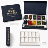 Jeu de société personnalisé sur la logistique portuaire – Échantillon de boîte rigide magnétique de style livre – Ensemble d'apprentissage modulaire en papier pour 4 joueurs