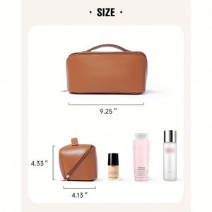 Custom Large Capacity Cosmetic <b>Bags</b> for Women Waterproof Portable Pouch Open Flat Toiletry <b>Bag</b> Make - Product Image 2