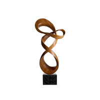 Sculpture abstraite en bois massif gravée, ornements décoratifs pour maison d'hôtes, club, hôtel, chambre modèle, salon, entrée, décoration artistique haut de gamme