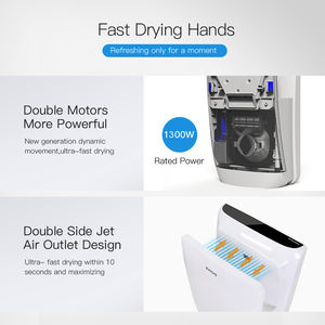 Hotel wc commerciale a parete Secador De Manos <span class=keywords><strong>ad</strong></span> alta velocità 1800W automatico Double-face getto elettrico - Product Image 3