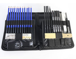 Set di 40 Matite per Disegno Artistico Include Penna Fineliner Nera, Temperino, Matite in Grafite e <span class=keywords><strong>Carboncino</strong></span> - Product Image 1