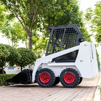 HT25 Joystick control Mini taille chargeuse-pelleteuse à roues Skid Steer avec cabine fermée