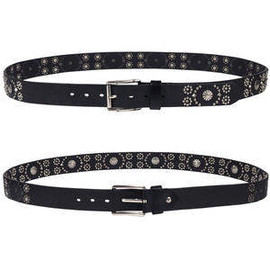 <span class=keywords><strong>Ceinture</strong></span> en cuir pleine fleur de 150 cm pour homme, design punk élégant avec rivets, <span class=keywords><strong>boucle</strong></span> en alliage, polyvalente et extra-longue, grandes tailles - Product Image 3
