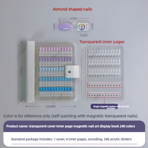แผ่นแสดงสีเล็บอะคริลิคแม่เหล็ก OEM ODM 240 270 450 สี สำหรับร้านทำเล็บ - Product Image 4