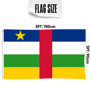 Gahumi Moins Cher Prix Drapeau Personnalisé Polyester Personnalisé Drapeaux Pays du Monde 3x5ft République Centrafricaine Drapeau - Product Image 2