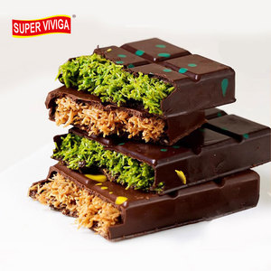 Barre de chocolat de Dubaï personnalisée avec logo, en vrac, avec des noix, provenant de l'usine - Product Image 1