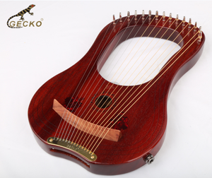 Geco fatto a mano a 15 corde antica lira di grecia arpa mogano legno mogano <span class=keywords><strong>G</strong></span> tono lira musica di alta qualità strumento musicale - Product Image 1