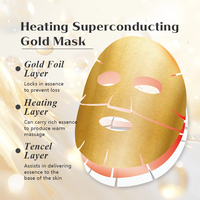 Masque auto-chauffant en or supraconducteur Y 45 ° Anti-âge raffermissant Lifting molécule d'hydrogène chauffant masque en or soins de la peau