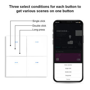 ZB-SG-4 ZigBee Scene <b>Switch</b> 4 Gang <b>Wireless</b> Tuya <b>Controller</b> Automation Scenario Battery Powered Work with Smart Life - Product Image 4