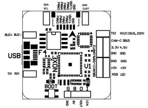 Actualización del controlador de vuelo <span class=keywords><strong>Betaflight</strong></span> F4 Noxe V1 AIO OSD 5V 8V BEC con barómetro y caja negra para RC Drone - Product Image 3