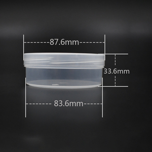 Hochwertiger 4 Unzen 100ml Schleim kleber Vorrats behälter Glas Transparenter hohler Weithals-Kunststoff behälter mit Deckel - Product Image 2