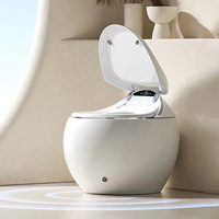 Inodoro Inteligente con Forma de Huevo, Tanque Integrado, Sin Límite de Presión de Agua, Control por Voz, Descarga Automática, Descarga en Caso de Corte de Energía, para Apartamento