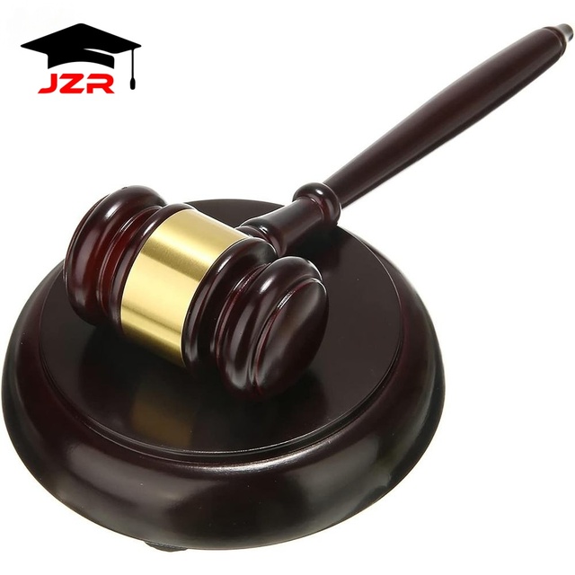 HOT JZR Solid Wood Refined Judge Gavel - Retro Style Lawyer's Wooden Gavel, Wear-Resistant Set with Sound Block