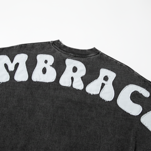 Vente en gros T-shirt avec broderie lavée vintage T-shirts avec logo personnalisé pour unisexe - Product Image 1