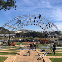Scène mobile en treillis d'aluminium 20x20 pour événements extérieurs, concerts, éclairage LED, événements en plein air, fêtes, écran TV, DJ, affichage musical