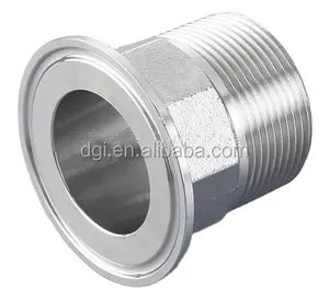 Customized Sanitary Stainless Steel Tri Clamp Pipe Fitting Adaptor to seal with BS4825