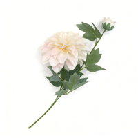 Bunga Dahlia Artificial Real Touch Terlaris Warna Putih Pink untuk Dekorasi Pernikahan, Rumah, Pesta, dan Buket Pengantin