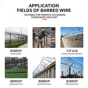Fil barbelé en spirale galvanisé LINSHENG, noyau de 2,5 mm, pour la délimitation des terrains de transit ferroviaire - Product Image 4