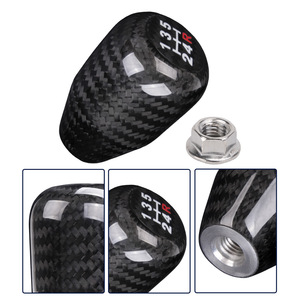 Carbon Fiber Gear <b>Shift</b> <b>Knob</b> M10x1.5 5 Speed Manual Transmission Lever Lightweight Car Modification Part - Product Image 4